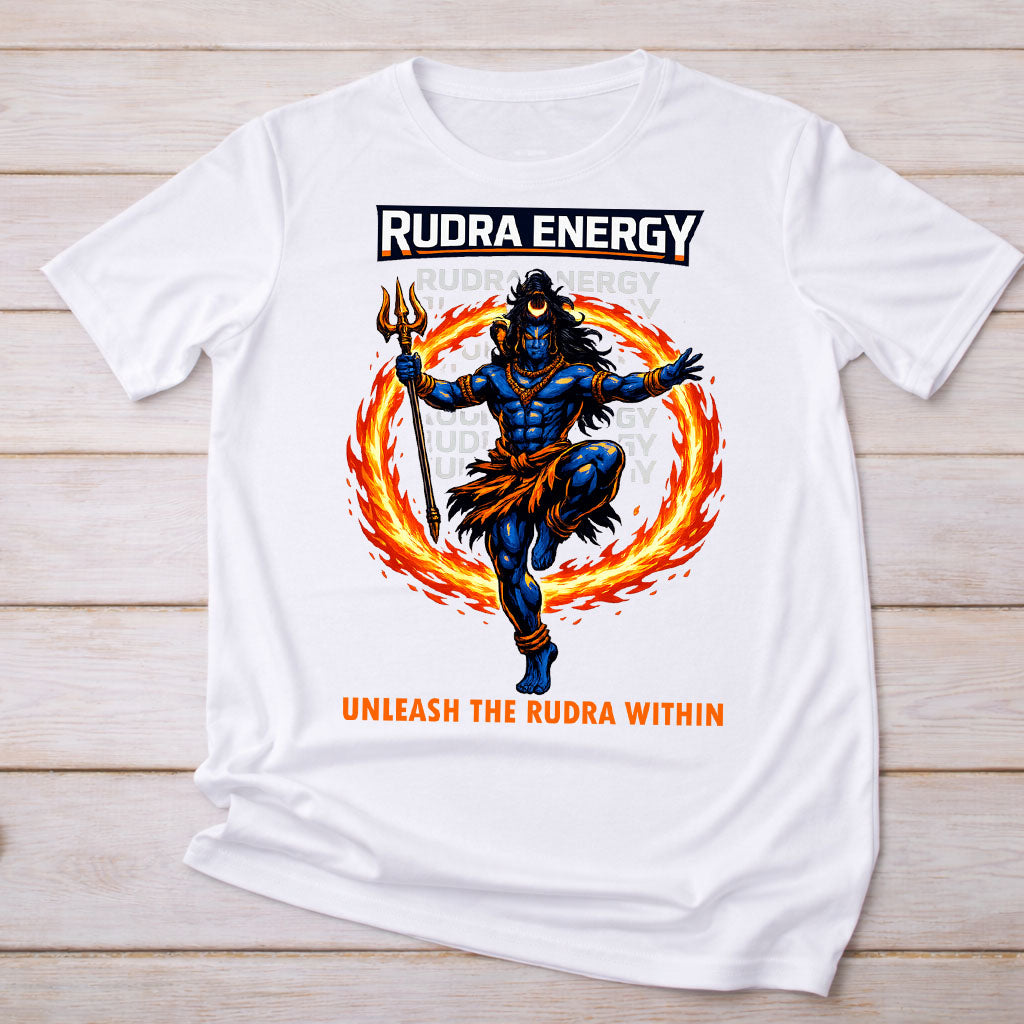 Unleash the Rudra Within – Power Graphic Tee | Lord Shiva Power Design