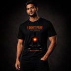 “I Don’t Pray For Power, I Become It – Spiritual Energy Graphic T-Shirt”