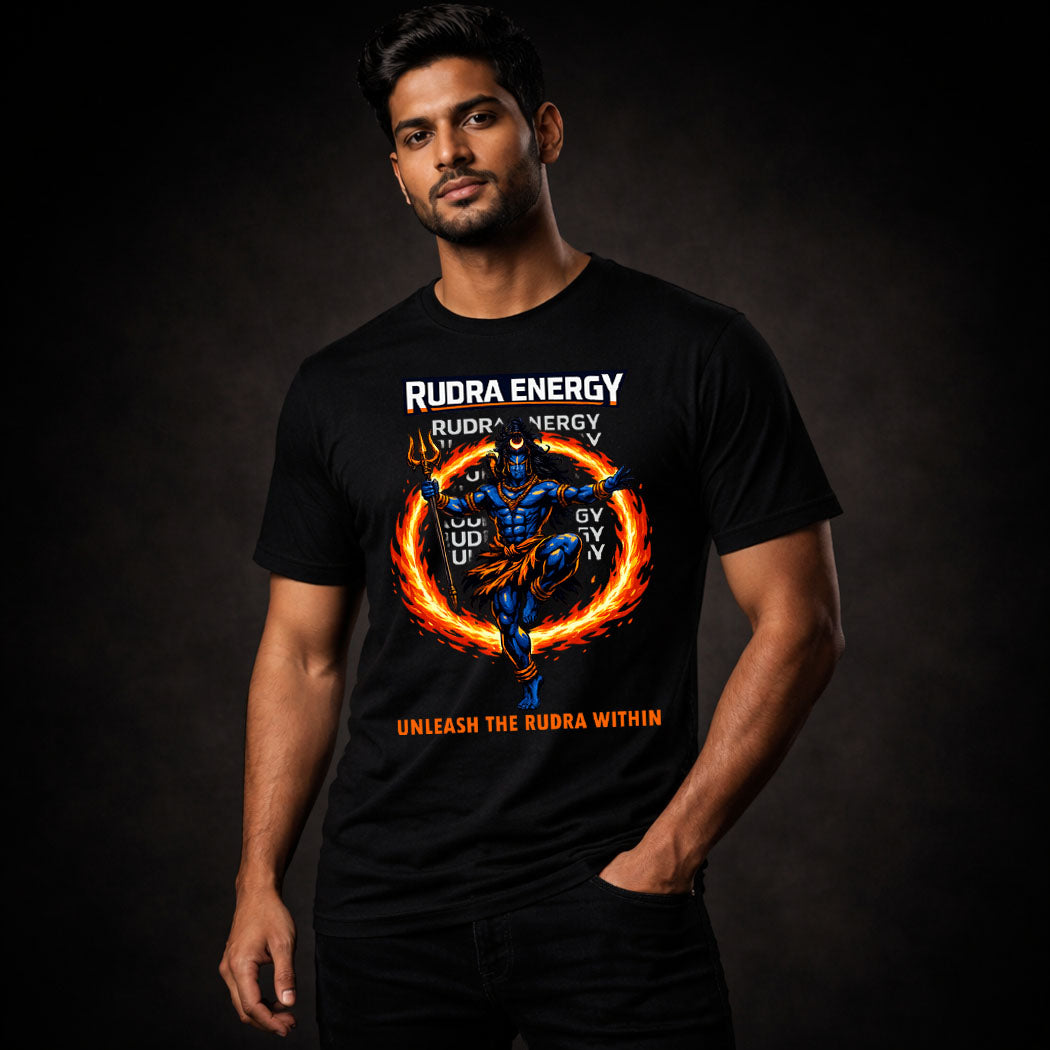Unleash the Rudra Within – Power Graphic Tee | Lord Shiva Power Design