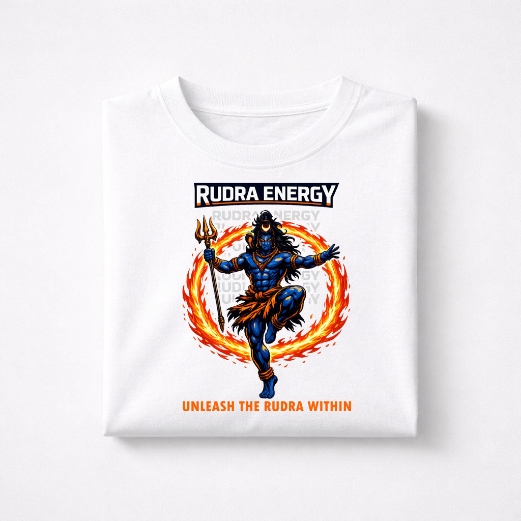 Unleash the Rudra Within – Power Graphic Tee | Lord Shiva Power Design