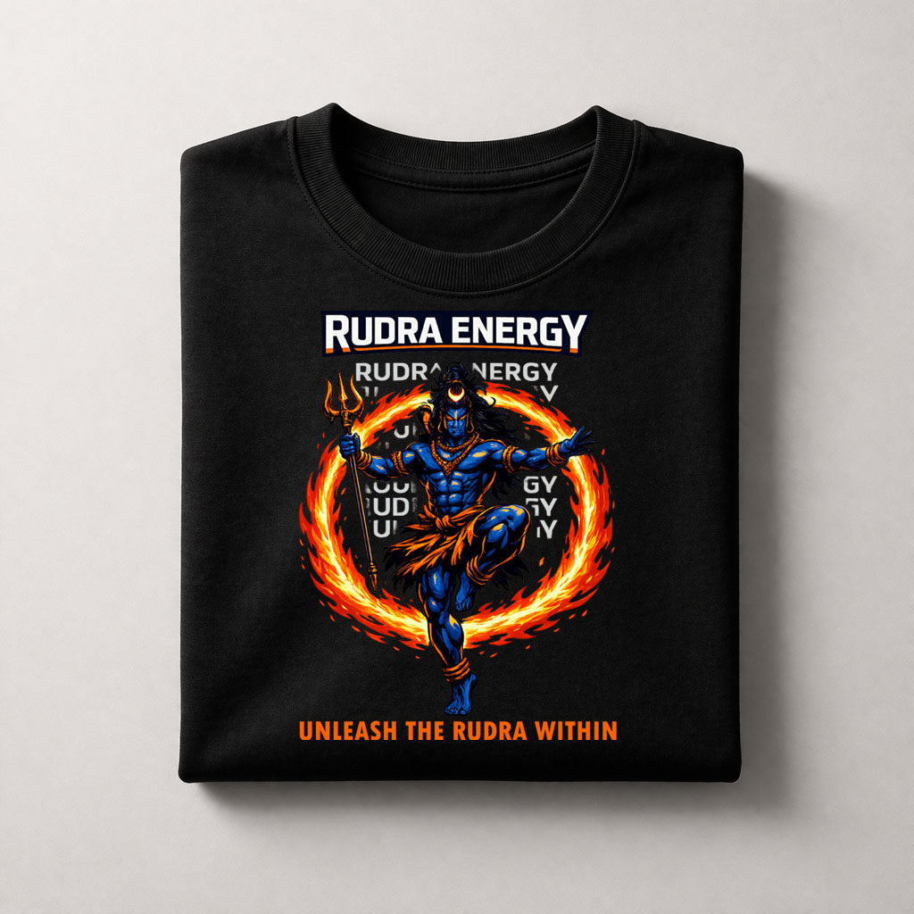 Unleash the Rudra Within – Power Graphic Tee | Lord Shiva Power Design