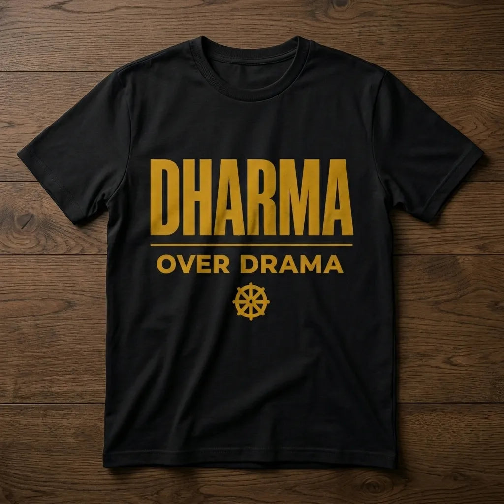 Dharma Over Drama | Spiritual & Fitness Tee