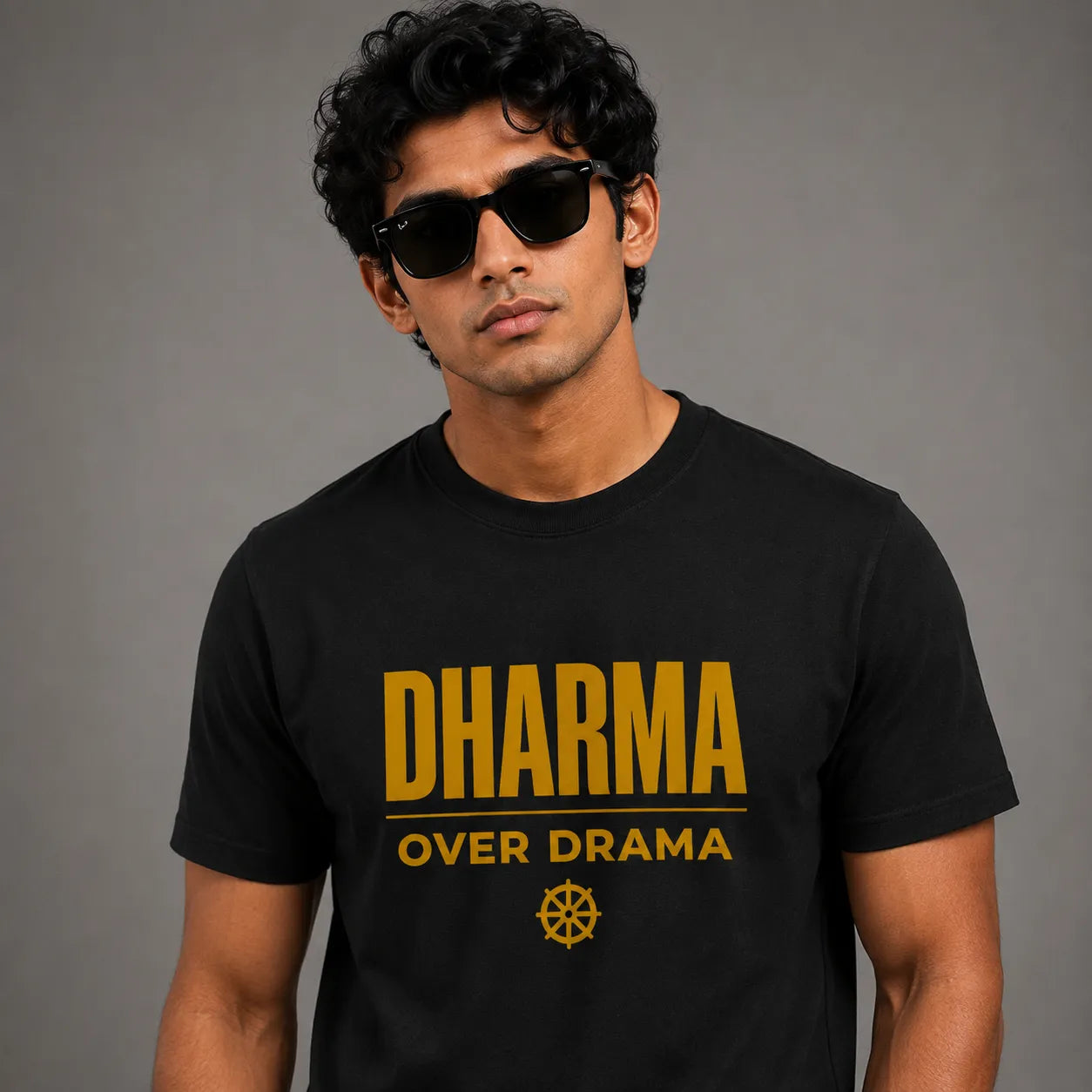Dharma Over Drama | Spiritual & Fitness Tee