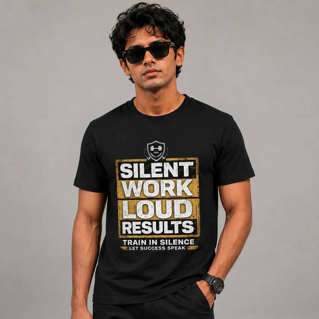 Silent Work Loud Results | Fitness Tee