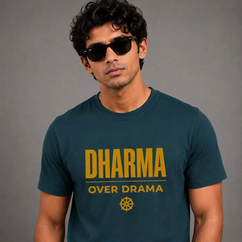 Dharma Over Drama | Spiritual & Fitness Tee