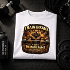 Bulldog Gym T-Shirt – Train Insane Workout Motivation Tee