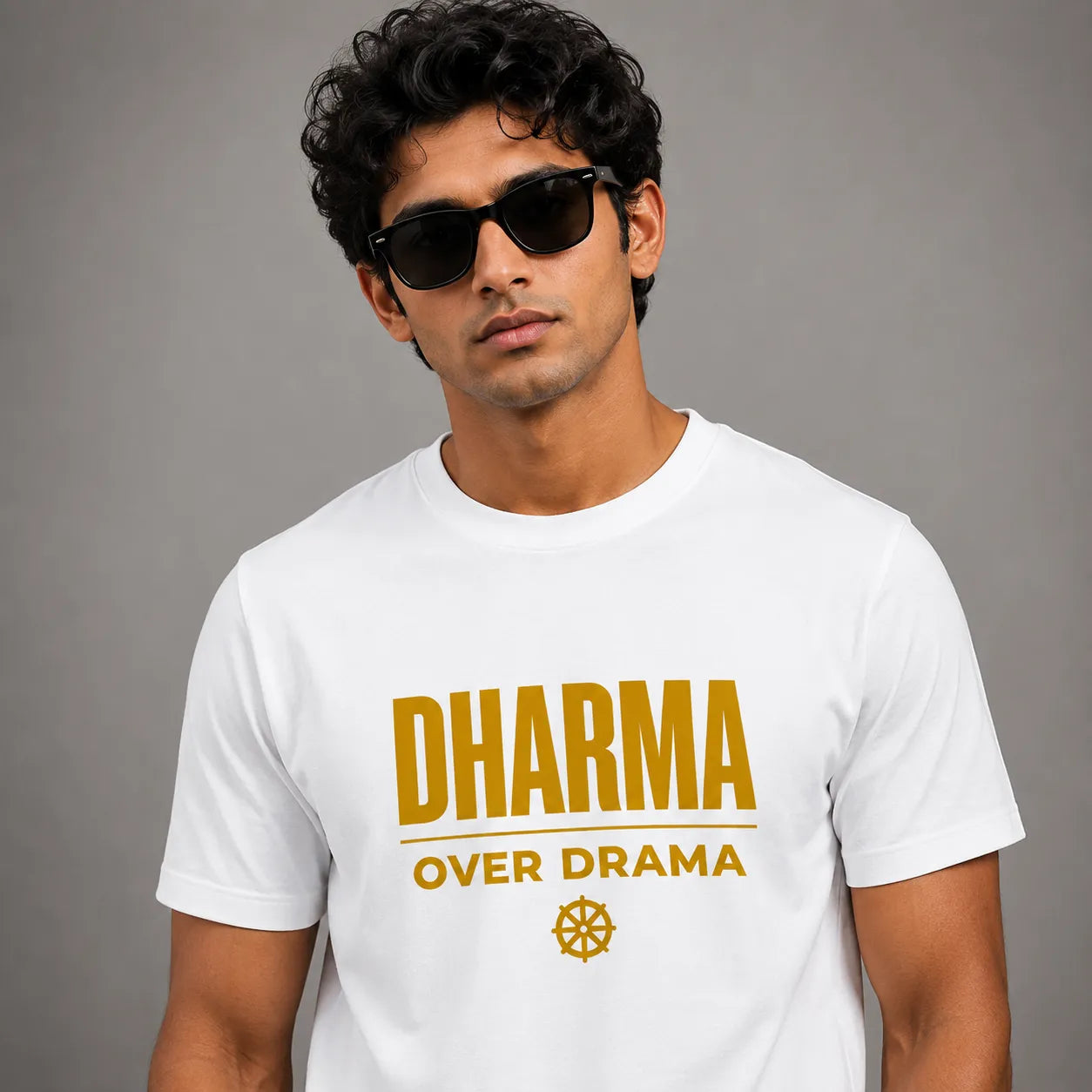 Dharma Over Drama | Spiritual & Fitness Tee