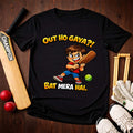Out Ho Gaya?! Bat Mera Hai T-Shirt | Funny Gully Cricket Tee | Black & White